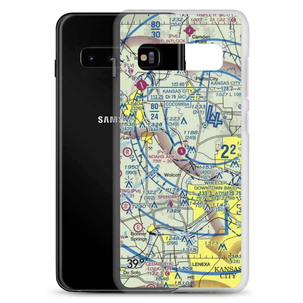 Noahs Ark Airport (06MO) VFR Sectional Samsung Case Samsung Galaxy S10+ model shown