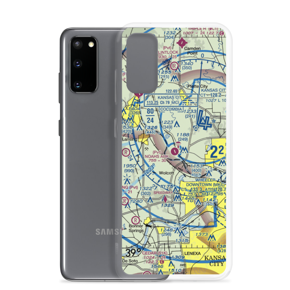 Noahs Ark Airport (06MO) VFR Sectional Samsung Case Samsung Galaxy S20 model shown