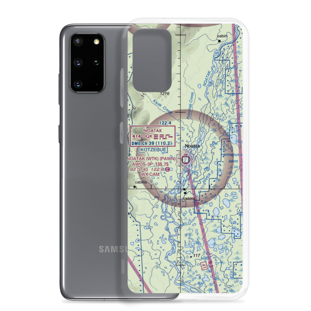 Noatak Airport (WTK) VFR Sectional Samsung Case Samsung Galaxy S20 Plus model shown