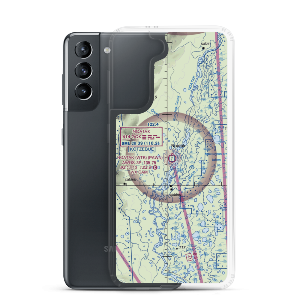 Noatak Airport (WTK) VFR Sectional Samsung Case Samsung Galaxy S21 model shown
