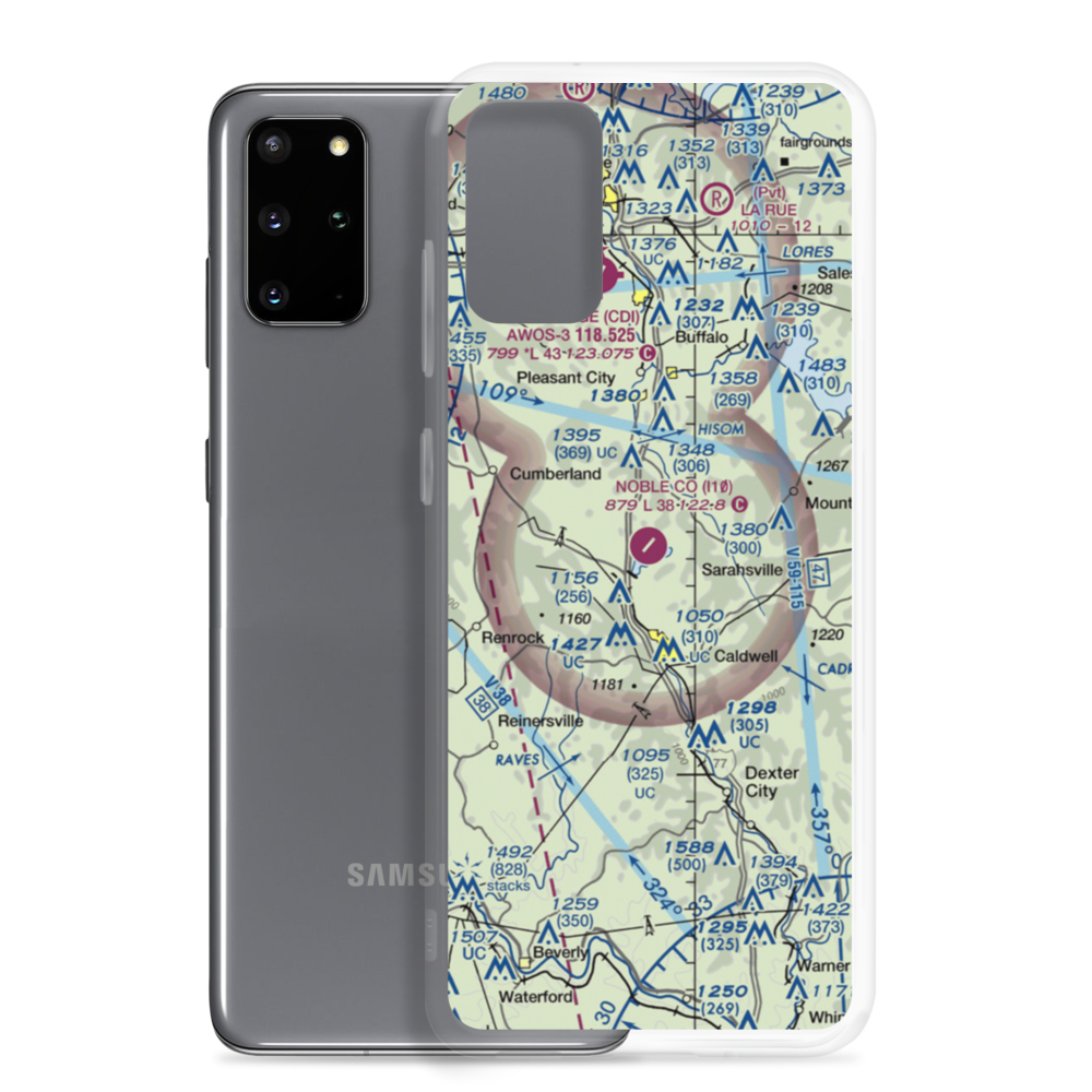 Noble County Airport (I10) VFR Sectional Samsung Case Samsung Galaxy S20 Plus model shown
