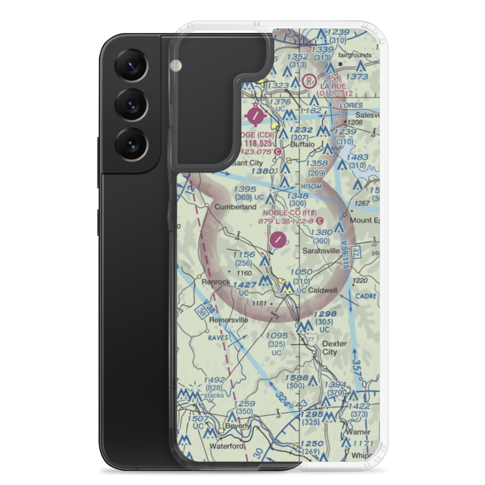 Noble County Airport (I10) VFR Sectional Samsung Case Samsung Galaxy S22 Plus model shown