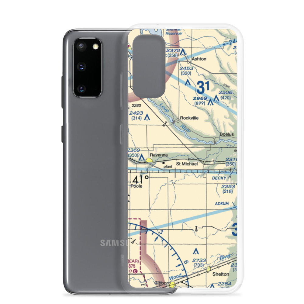 Noble Field (56NE) VFR Sectional Samsung Case Samsung Galaxy S20 model shown