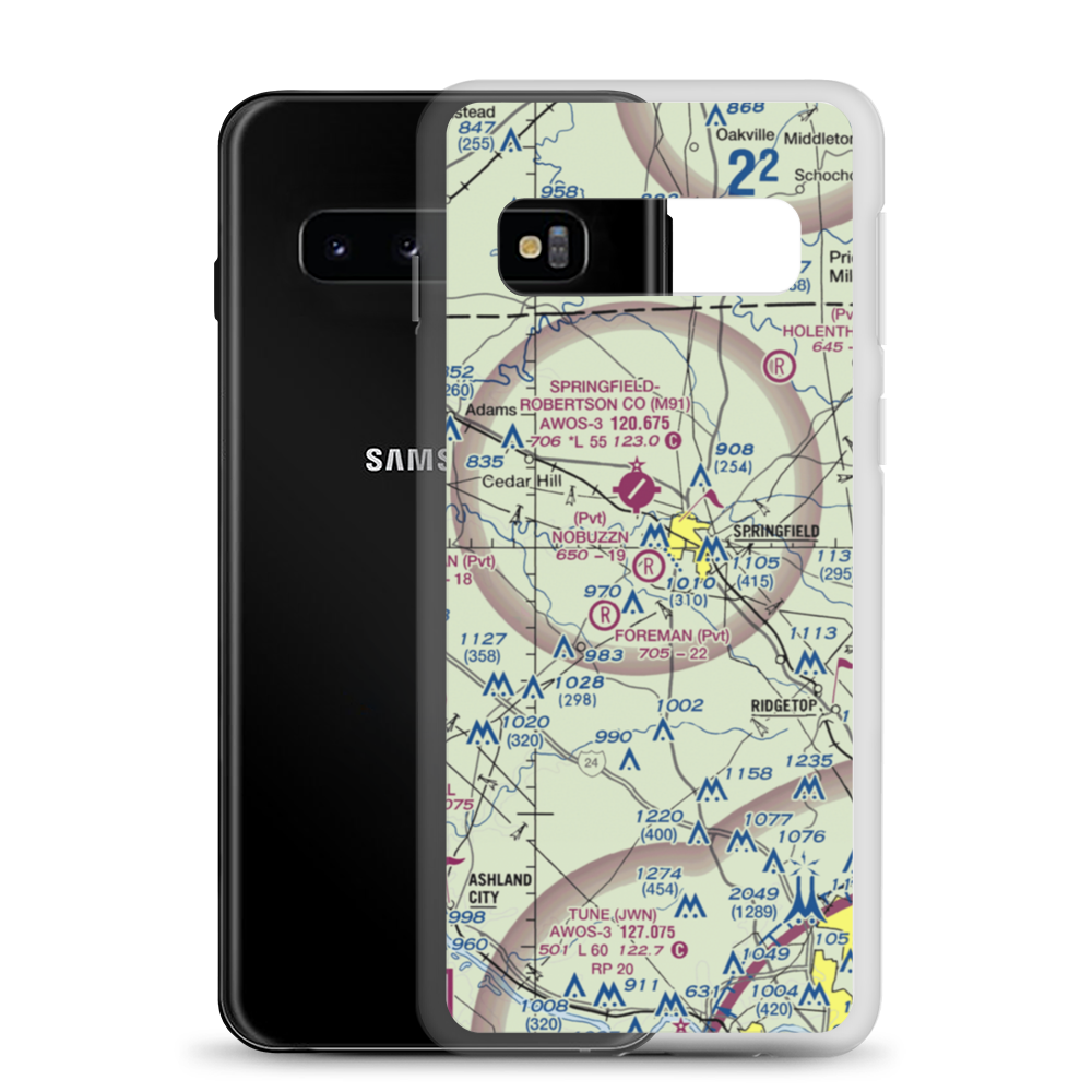 Nobuzzn Airport (8TN5) VFR Sectional Samsung Case Samsung Galaxy S10 model shown
