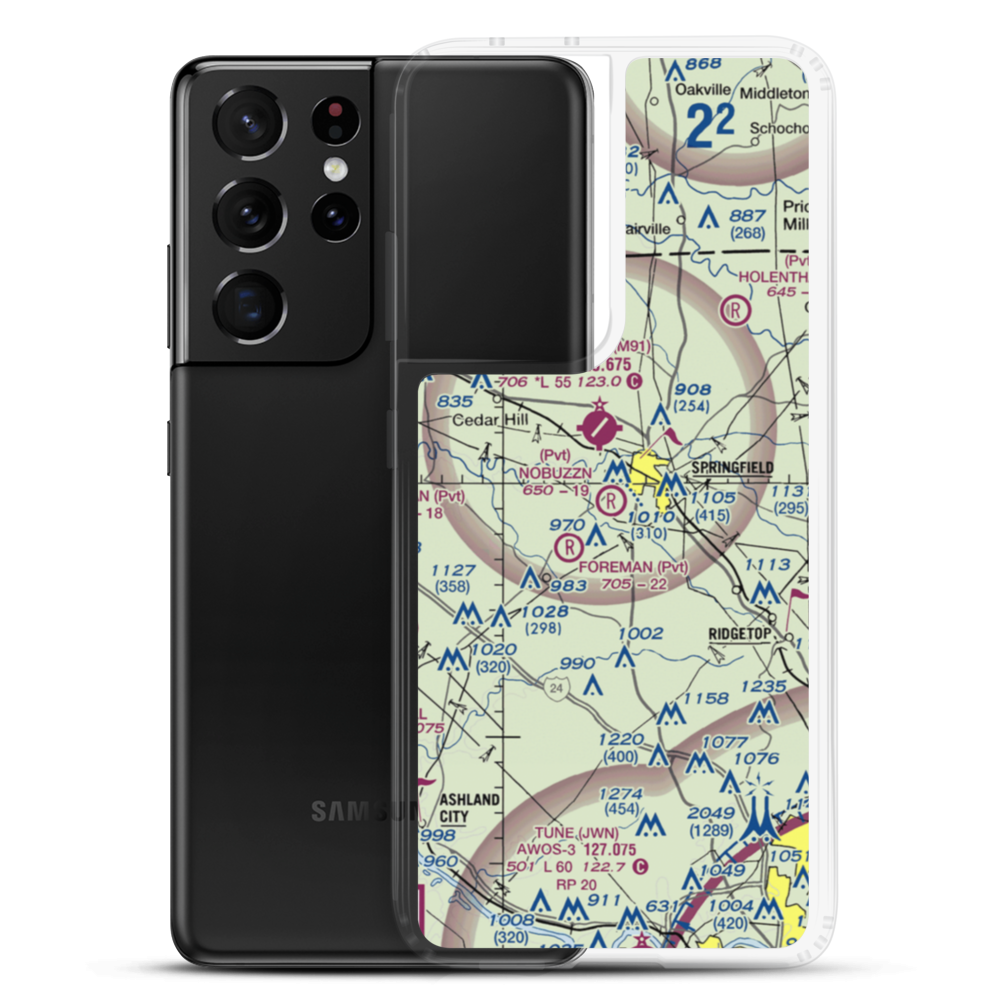 Nobuzzn Airport (8TN5) VFR Sectional Samsung Case Samsung Galaxy S21 Ultra model shown