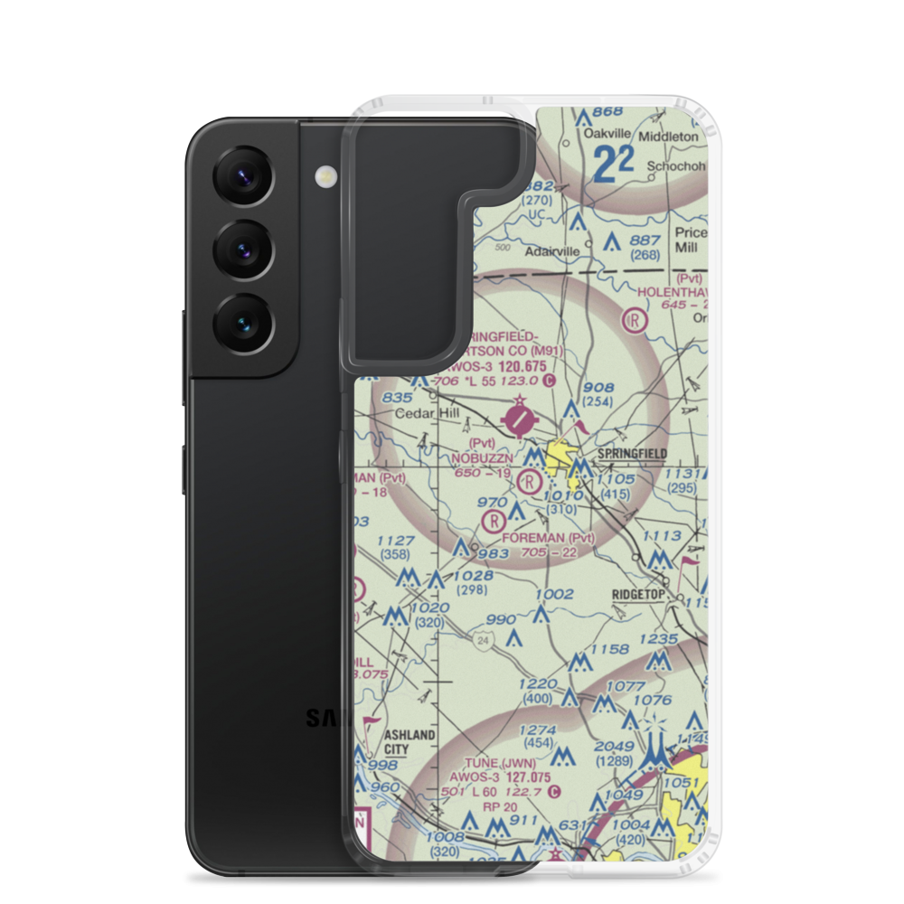 Nobuzzn Airport (8TN5) VFR Sectional Samsung Case Samsung Galaxy S22 model shown