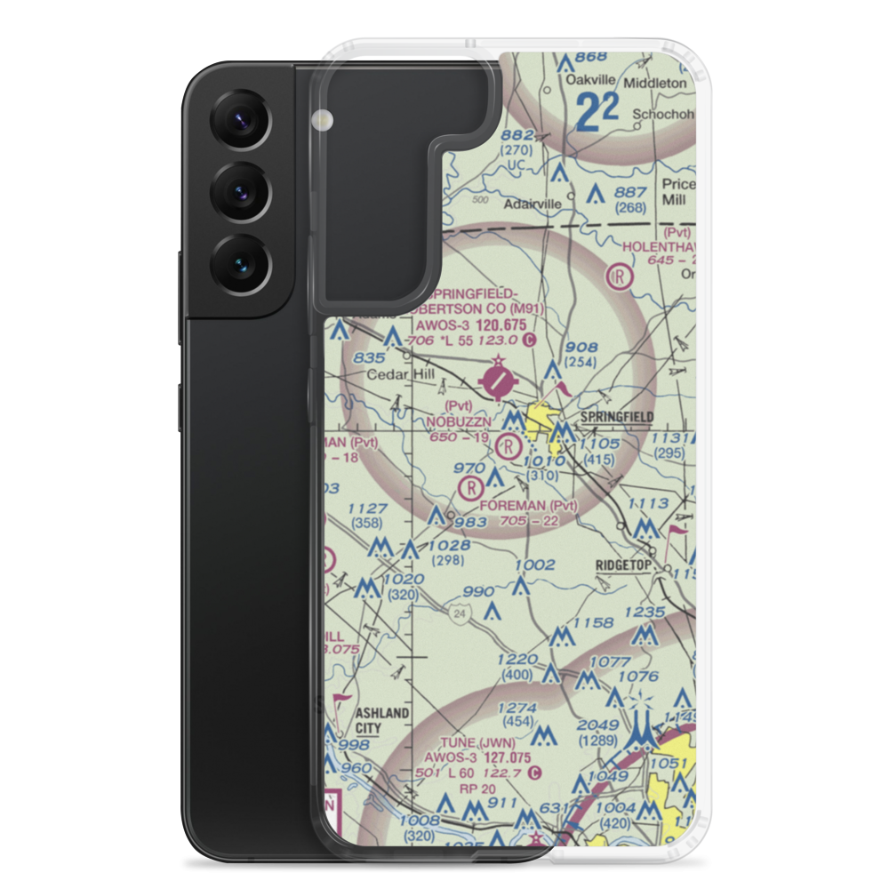 Nobuzzn Airport (8TN5) VFR Sectional Samsung Case Samsung Galaxy S22 Plus model shown