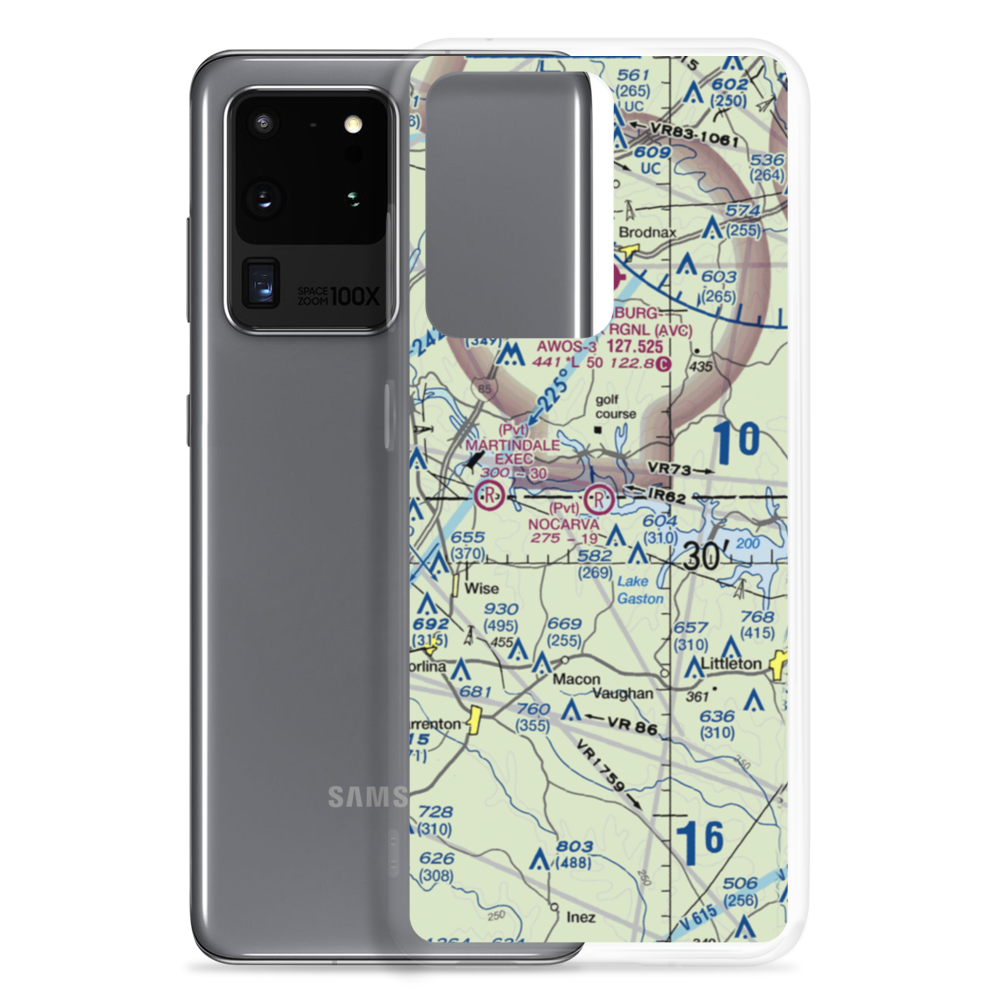 Nocarva Airport (NC10) VFR Sectional Samsung Case Samsung Galaxy S20 Ultra model shown