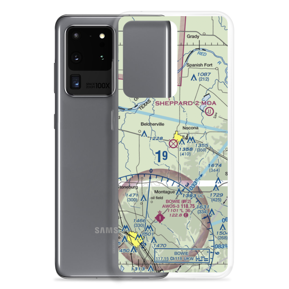 Nocona Airport (F48) VFR Sectional Samsung Case Samsung Galaxy S20 Ultra model shown