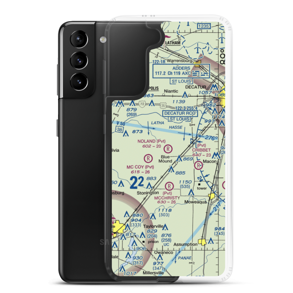 Noland RLA Restricted Landing Area (3IS3) VFR Sectional Samsung Case Samsung Galaxy S21 Plus model shown