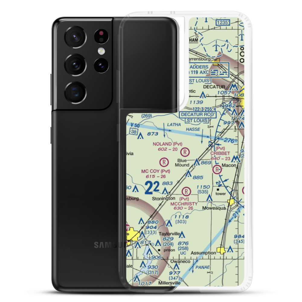 Noland RLA Restricted Landing Area (3IS3) VFR Sectional Samsung Case Samsung Galaxy S21 Ultra model shown