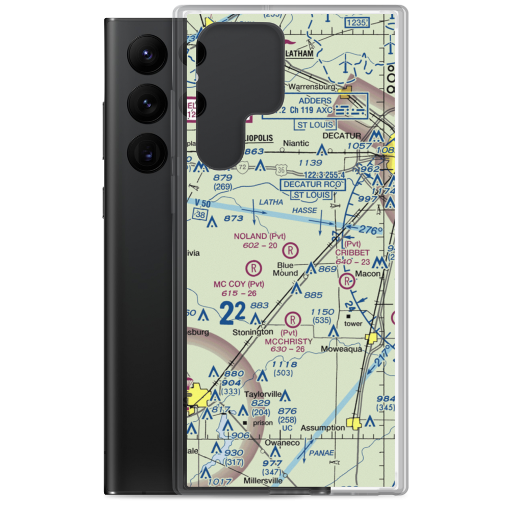 Noland RLA Restricted Landing Area (3IS3) VFR Sectional Samsung Case Samsung Galaxy S22 Ultra model shown