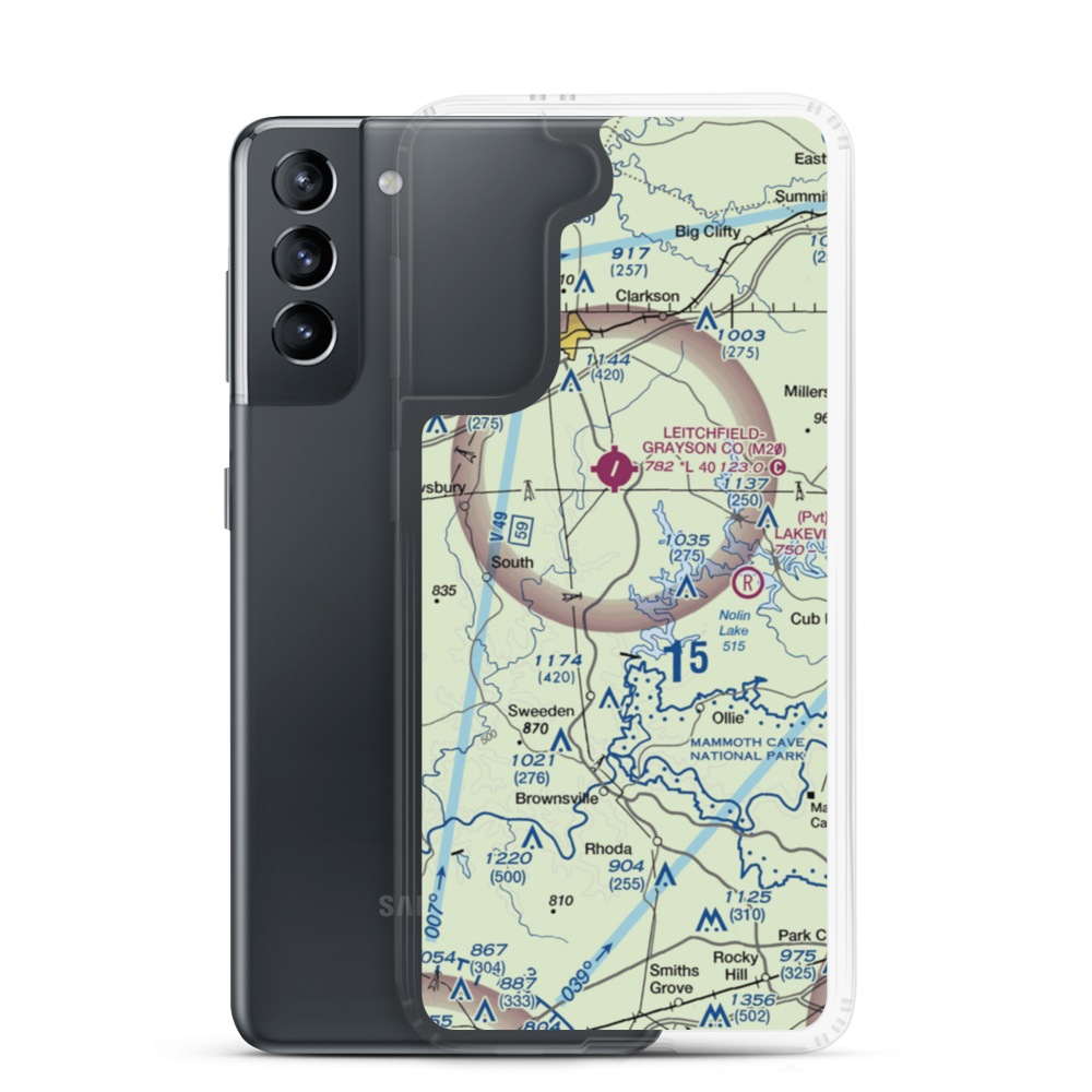 Nolin Aero Salvage Airport (5KY9) VFR Sectional Samsung Case Samsung Galaxy S21 model shown