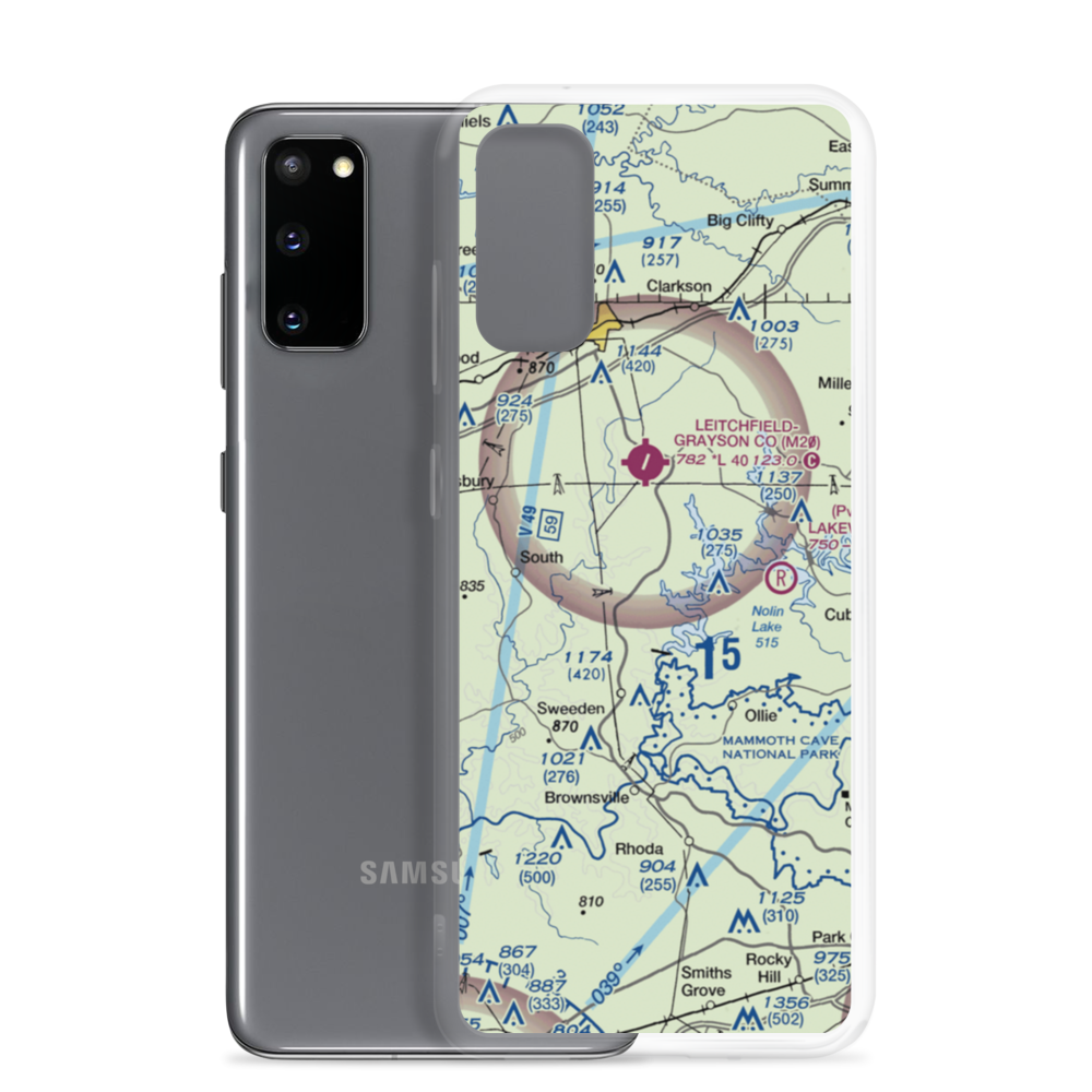 Nolin Aero Salvage Airport (5KY9) VFR Sectional Samsung Case Samsung Galaxy S20 model shown