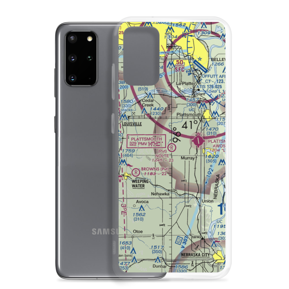 Nolte Farms Airport (NE82) VFR Sectional Samsung Case Samsung Galaxy S20 Plus model shown