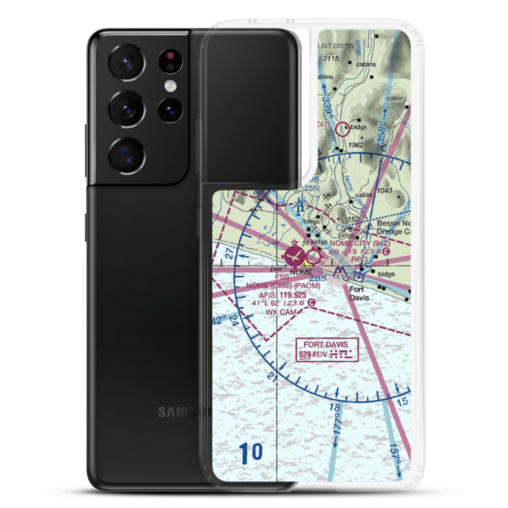 Nome City Field (94Z) VFR Sectional Samsung Case Samsung Galaxy S21 Ultra model shown