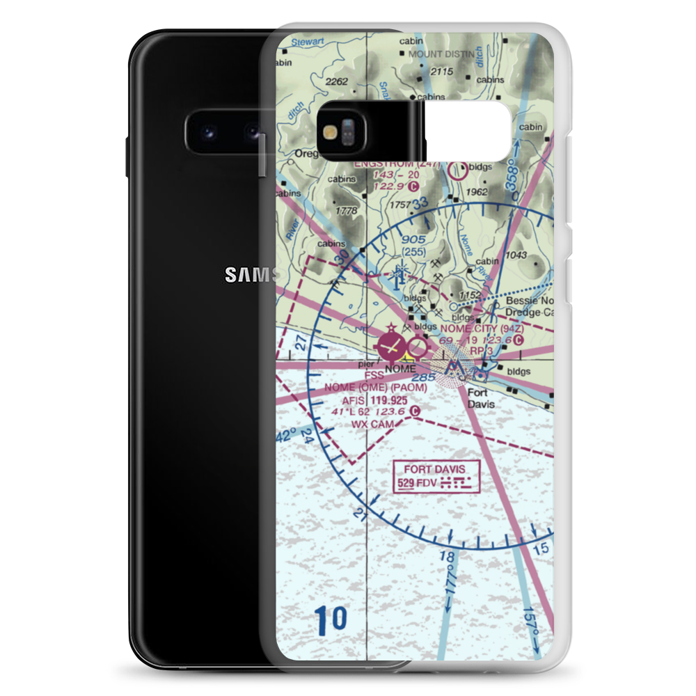 Nome City Field (94Z) VFR Sectional Samsung Case Samsung Galaxy S10+ model shown