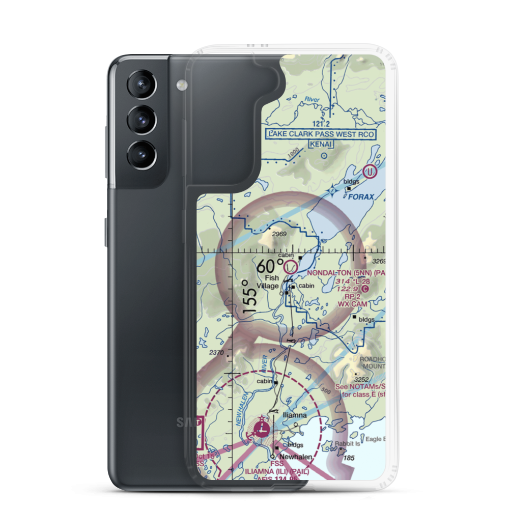 Nondalton Airport (5NN) VFR Sectional Samsung Case Samsung Galaxy S21 model shown