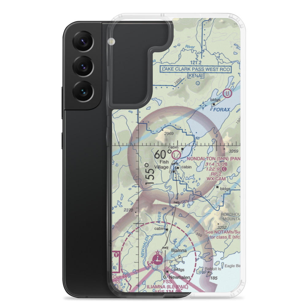 Nondalton Airport (5NN) VFR Sectional Samsung Case Samsung Galaxy S22 Plus model shown