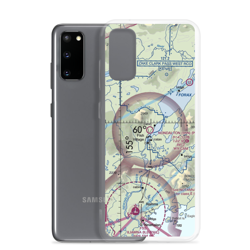 Nondalton Airport (5NN) VFR Sectional Samsung Case Samsung Galaxy S20 model shown