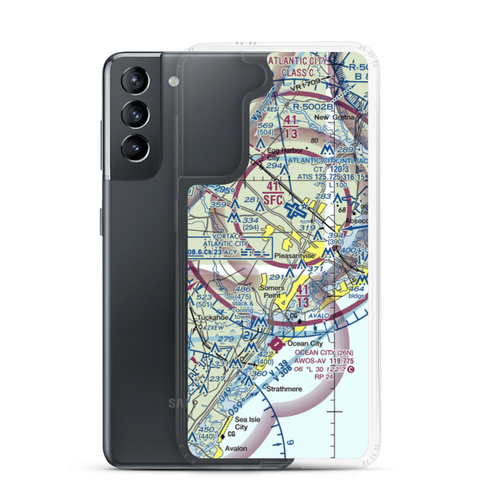 Nordheim Flying K Airpark (NJ58) VFR Sectional Samsung Case Samsung Galaxy S21 model shown