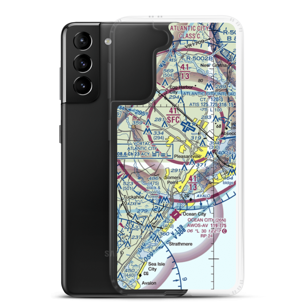 Nordheim Flying K Airpark (NJ58) VFR Sectional Samsung Case Samsung Galaxy S21 Plus model shown