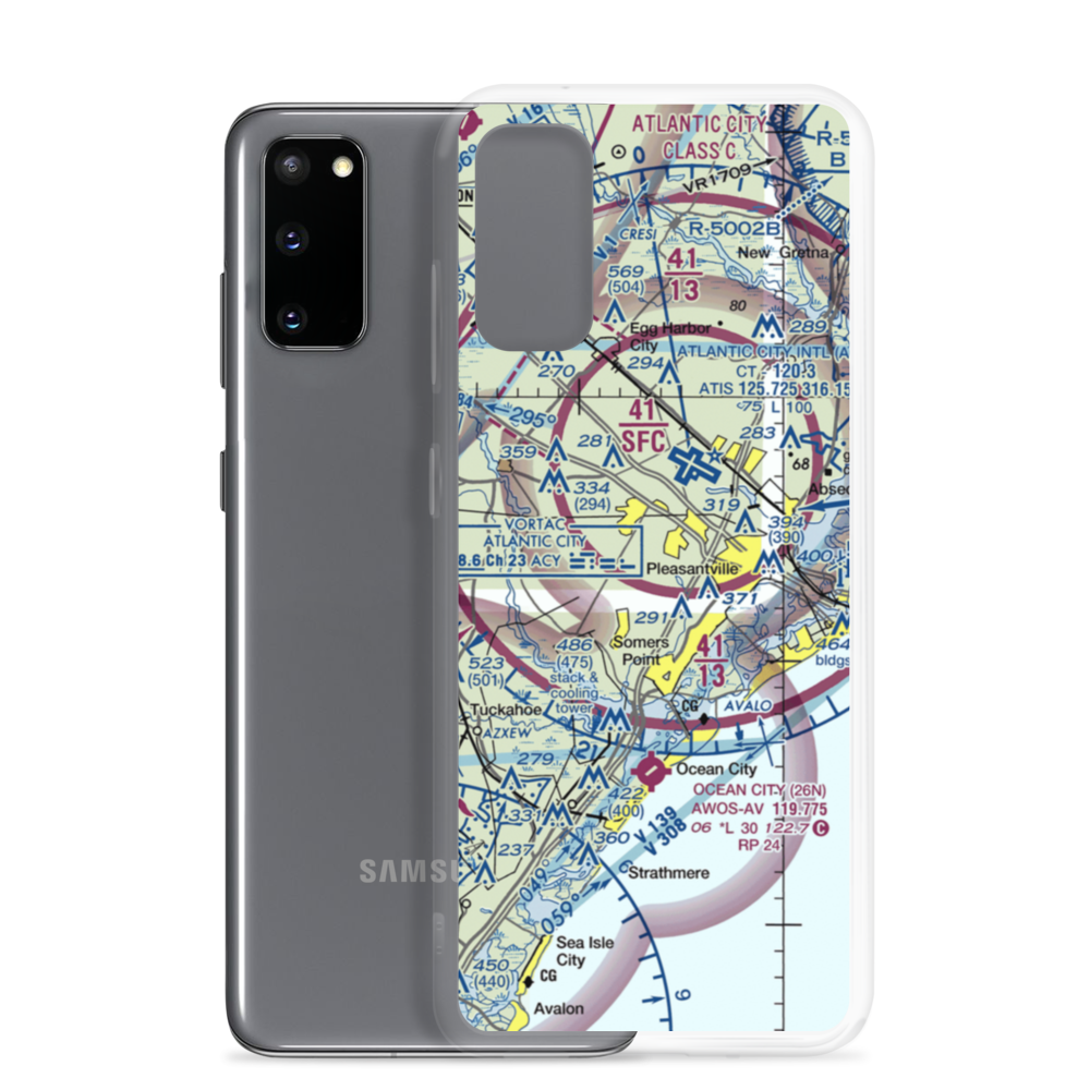 Nordheim Flying K Airpark (NJ58) VFR Sectional Samsung Case Samsung Galaxy S20 model shown