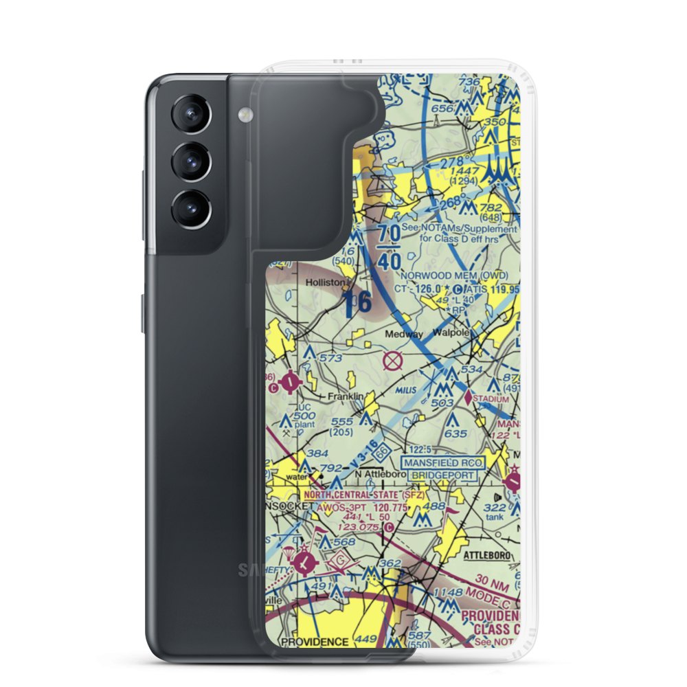 Norfolk airport (32M) VFR Sectional Samsung Case Samsung Galaxy S21 model shown