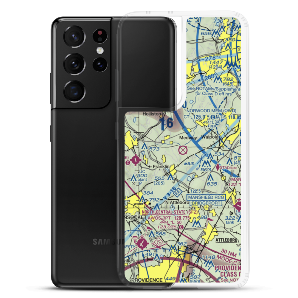 Norfolk airport (32M) VFR Sectional Samsung Case Samsung Galaxy S21 Ultra model shown