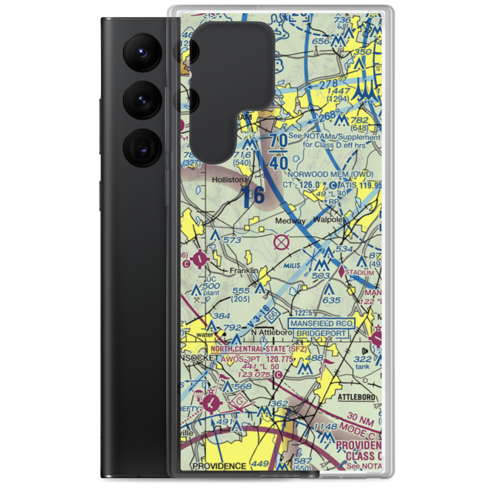 Norfolk airport (32M) VFR Sectional Samsung Case Samsung Galaxy S22 Ultra model shown