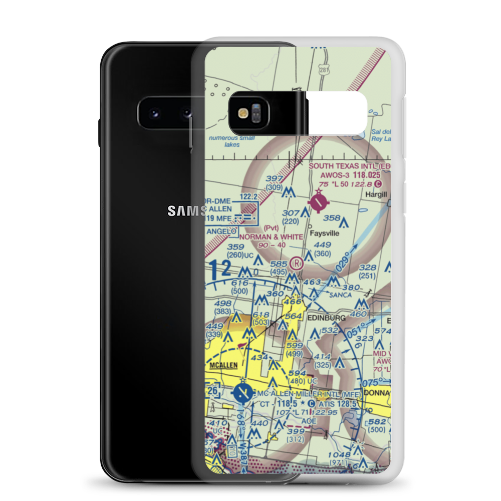 Norman & White Airport (6TE1) VFR Sectional Samsung Case Samsung Galaxy S10 model shown