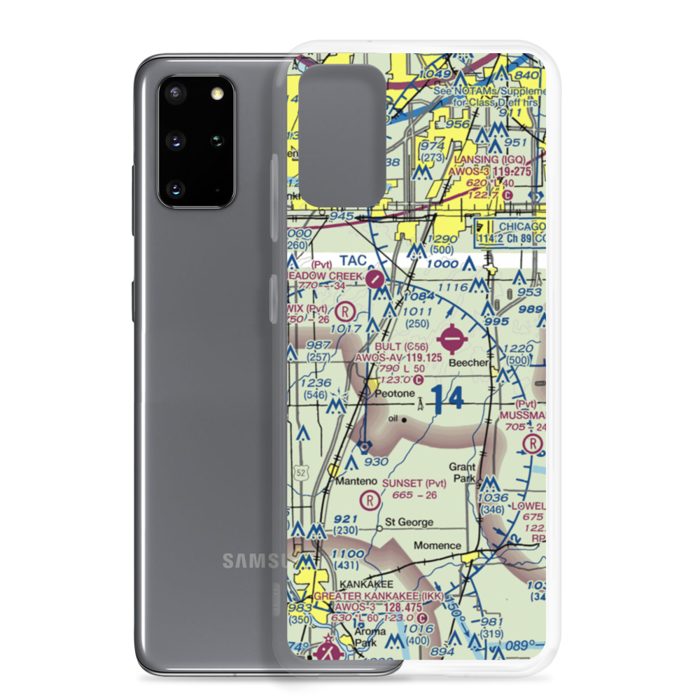 Norman Airport (89LL) VFR Sectional Samsung Case Samsung Galaxy S20 Plus model shown