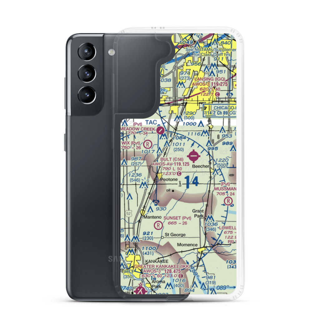 Norman Airport (89LL) VFR Sectional Samsung Case Samsung Galaxy S21 model shown