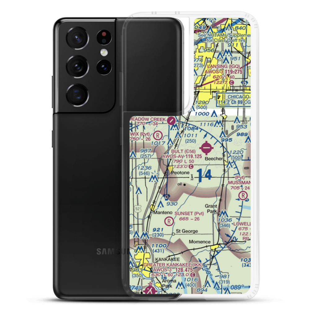 Norman Airport (89LL) VFR Sectional Samsung Case Samsung Galaxy S21 Ultra model shown