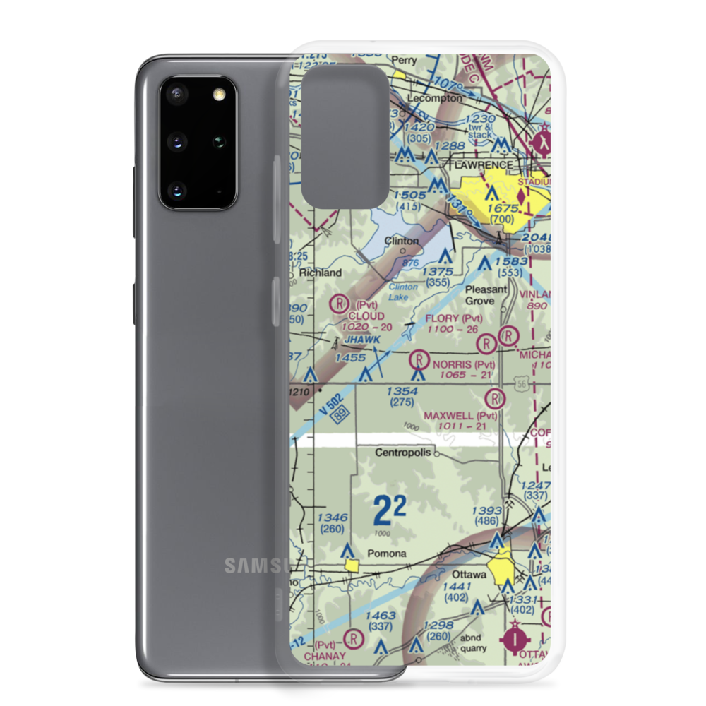 Norris Airport (0KS4) VFR Sectional Samsung Case Samsung Galaxy S20 Plus model shown