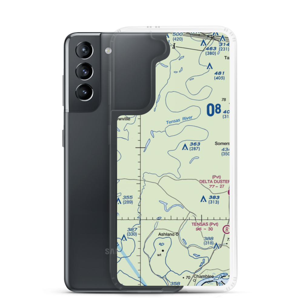 Norris Airstrip (9LA2) VFR Sectional Samsung Case Samsung Galaxy S21 model shown