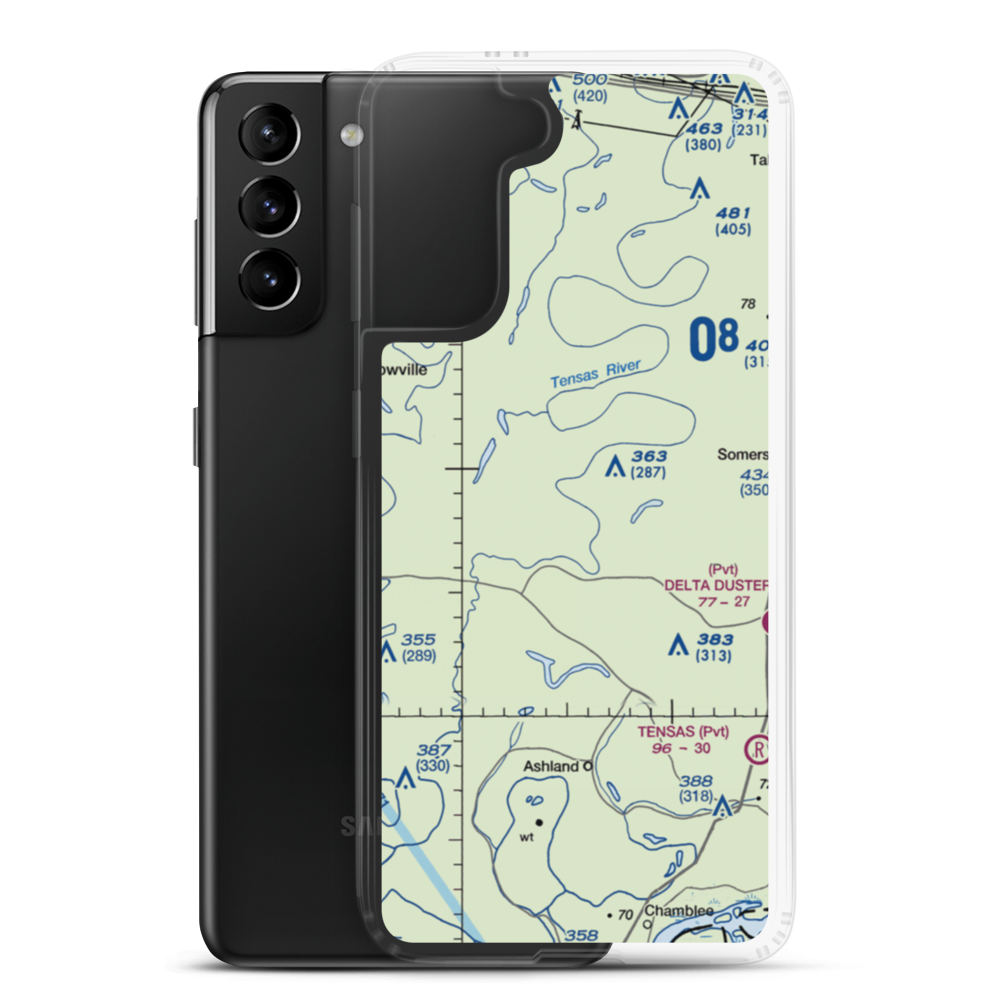 Norris Airstrip (9LA2) VFR Sectional Samsung Case Samsung Galaxy S21 Plus model shown