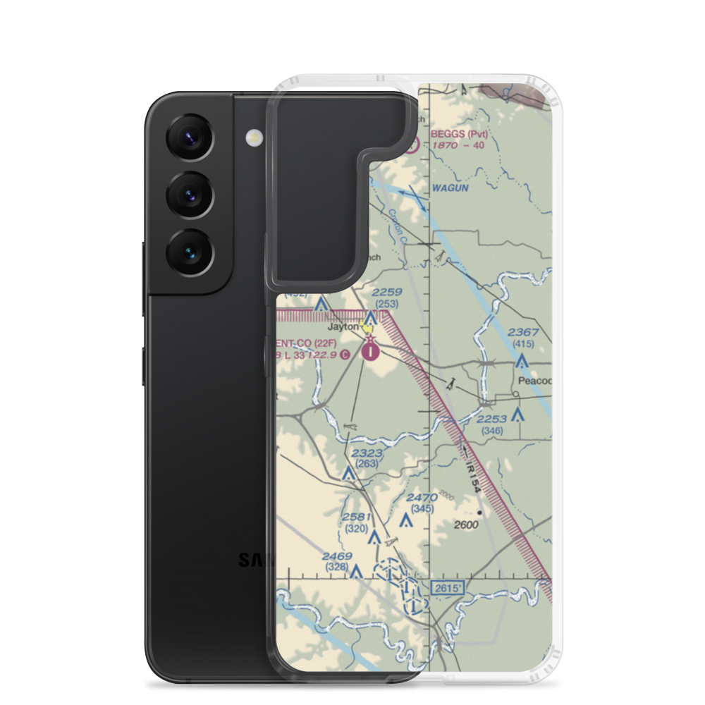 Norris Field (TS62) VFR Sectional Samsung Case Samsung Galaxy S22 model shown