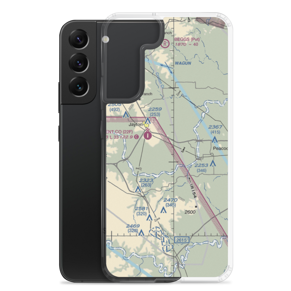 Norris Field (TS62) VFR Sectional Samsung Case Samsung Galaxy S22 Plus model shown