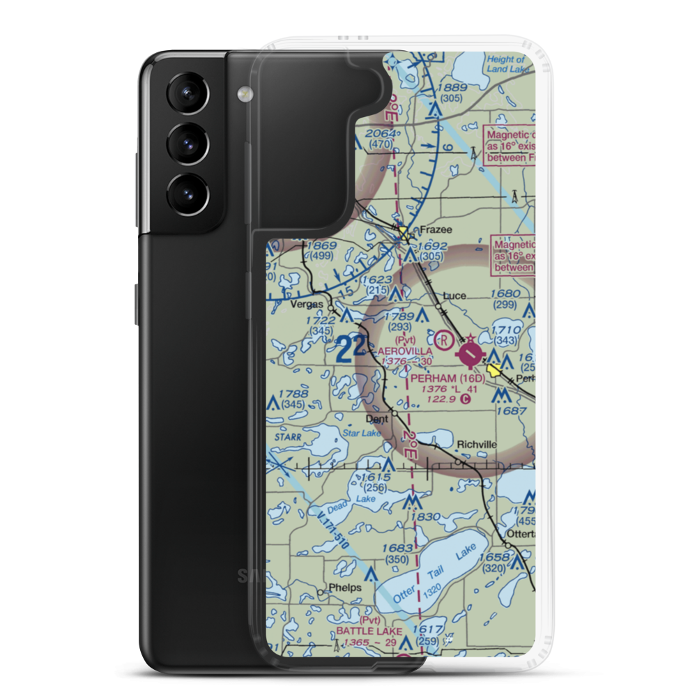 North Air Seaplane Base (MY93) VFR Sectional Samsung Case Samsung Galaxy S21 Plus model shown