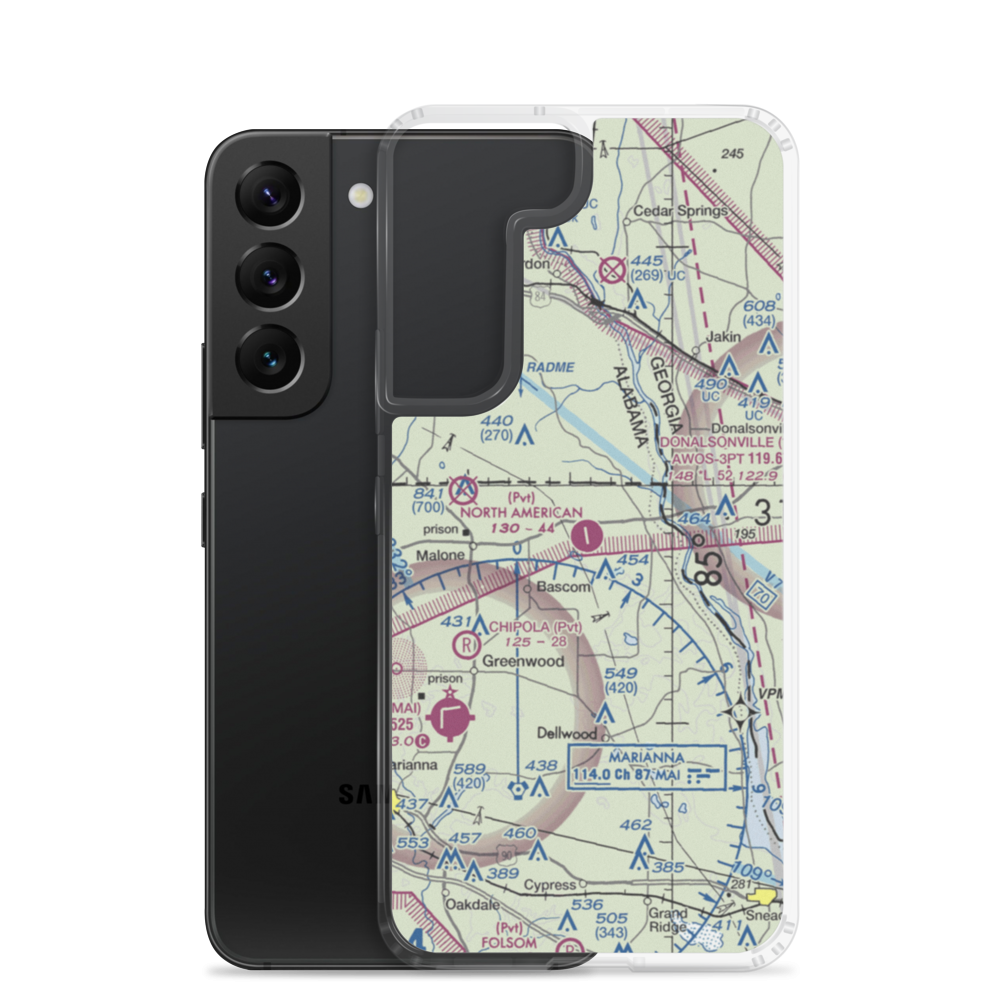 North American Farms Airport (56FD) VFR Sectional Samsung Case Samsung Galaxy S22 model shown