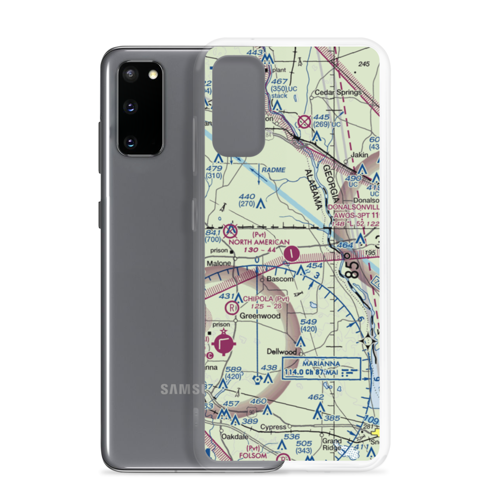 North American Farms Airport (56FD) VFR Sectional Samsung Case Samsung Galaxy S20 model shown