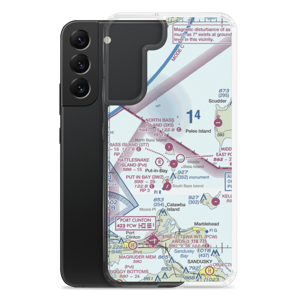 North Bass Island Airport (3X5) VFR Sectional Samsung Case Samsung Galaxy S22 Plus model shown