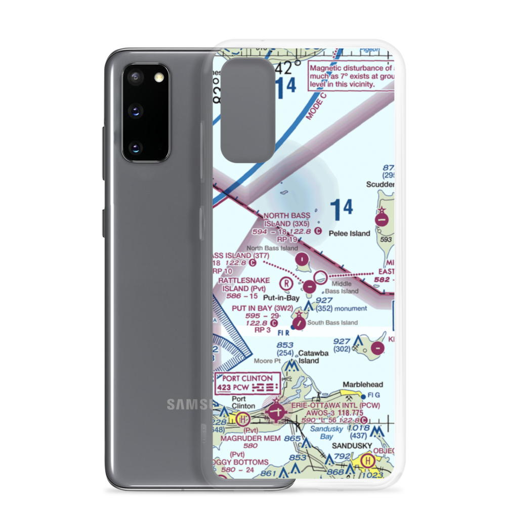 North Bass Island Airport (3X5) VFR Sectional Samsung Case Samsung Galaxy S20 model shown