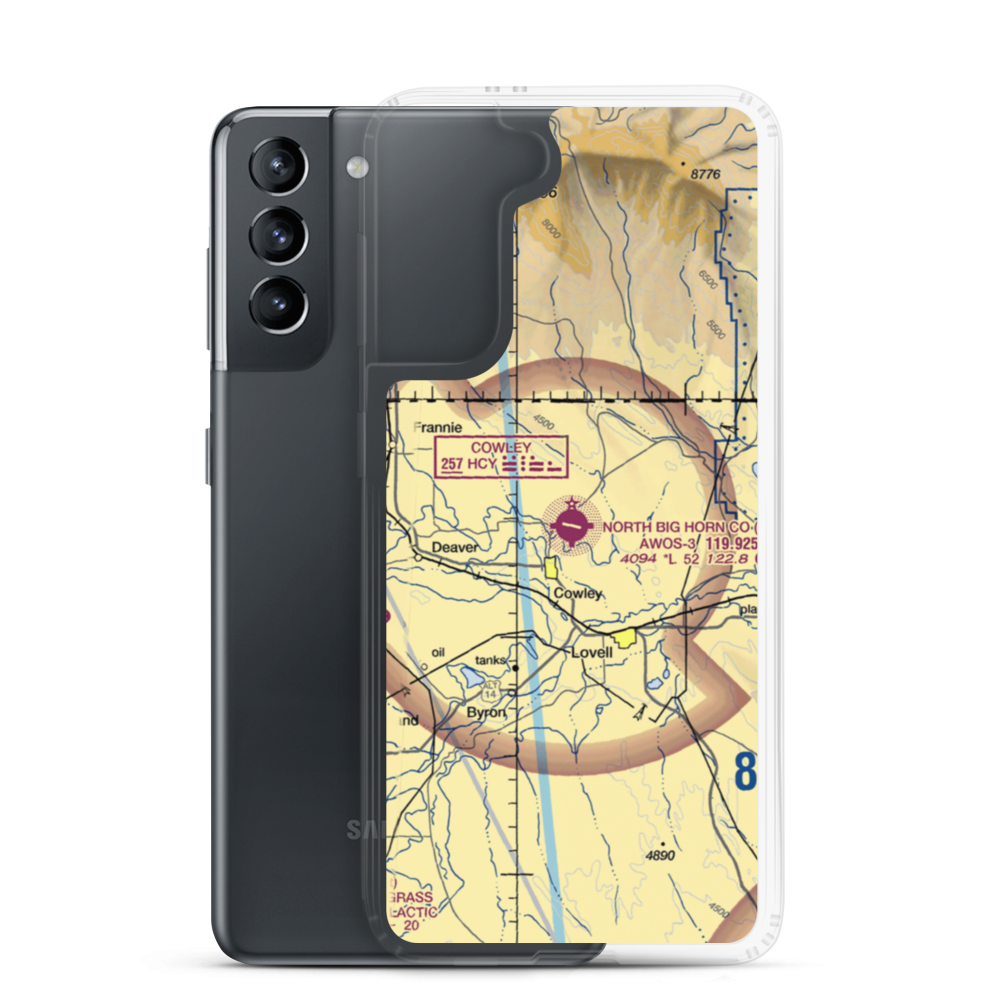 North Big Horn County Airport (U68) VFR Sectional Samsung Case Samsung Galaxy S21 model shown