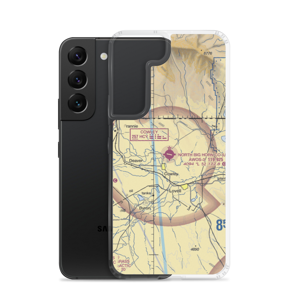 North Big Horn County Airport (U68) VFR Sectional Samsung Case Samsung Galaxy S22 model shown