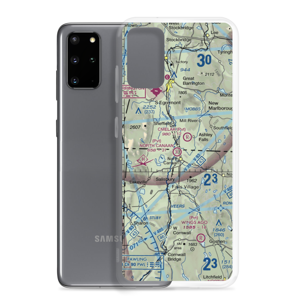 North Canaan Aviation Facilities Inc Airport (CT24) VFR Sectional Samsung Case Samsung Galaxy S20 Plus model shown