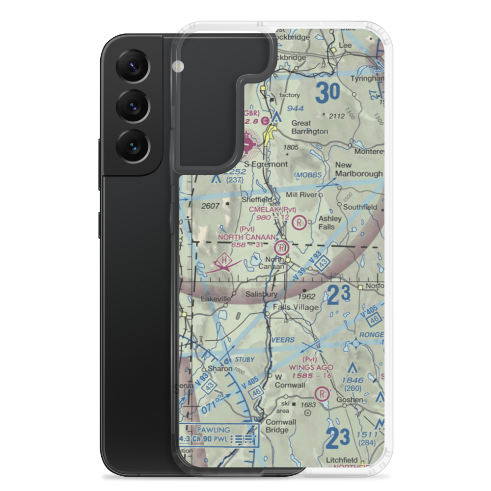 North Canaan Aviation Facilities Inc Airport (CT24) VFR Sectional Samsung Case Samsung Galaxy S22 Plus model shown