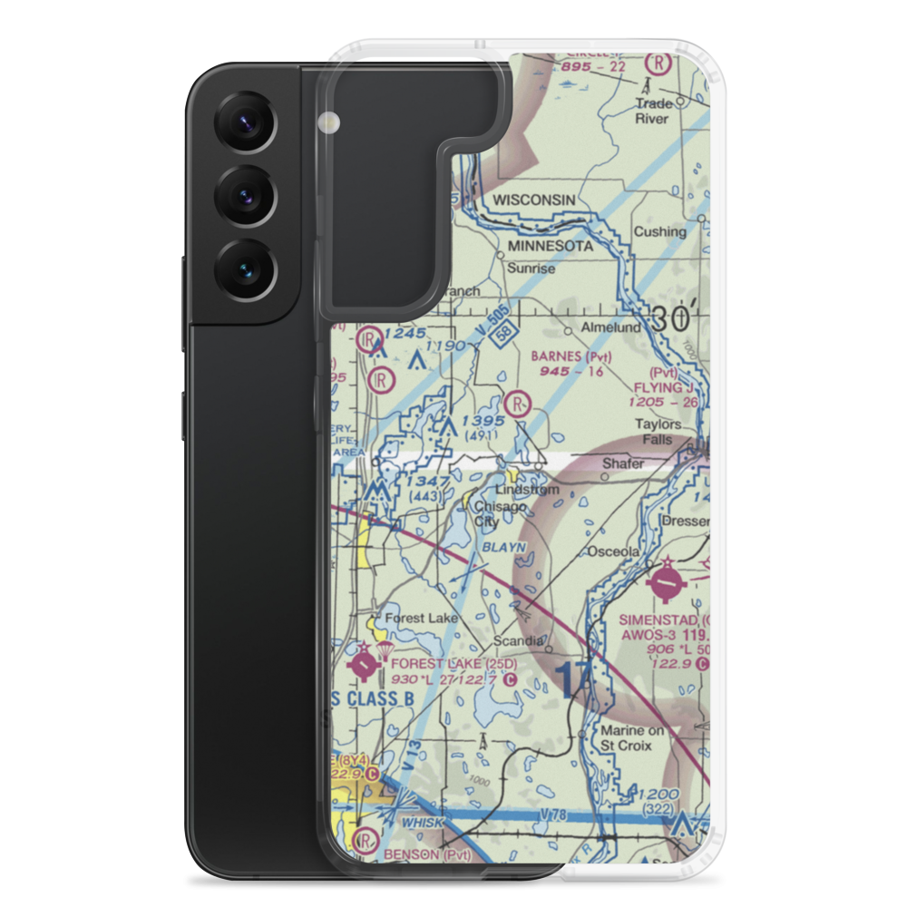 North Center Lake Seaplane Base (6MN4) VFR Sectional Samsung Case Samsung Galaxy S22 Plus model shown