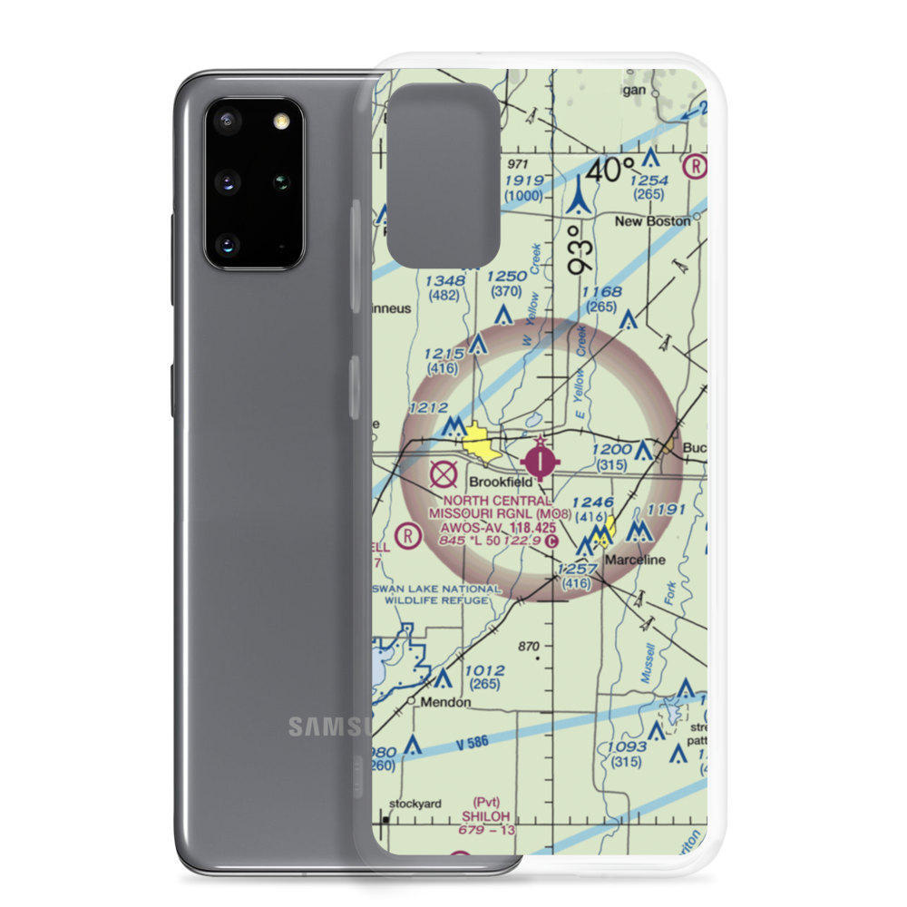 North Central Missouri Regional Airport (MO8) VFR Sectional Samsung Case Samsung Galaxy S20 Plus model shown